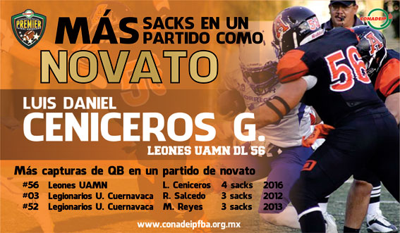 (56) Luis Daniel Ceniceros Gutiérrez (DL) Leones UAMN