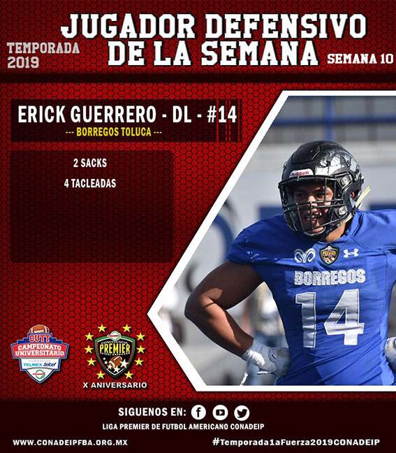 (14) Erick Josué Guerrero Domínguez (DL) Borregos Toluca