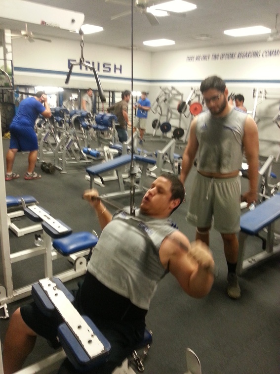 Los campeones Borregos Monterrey en el gimnasio